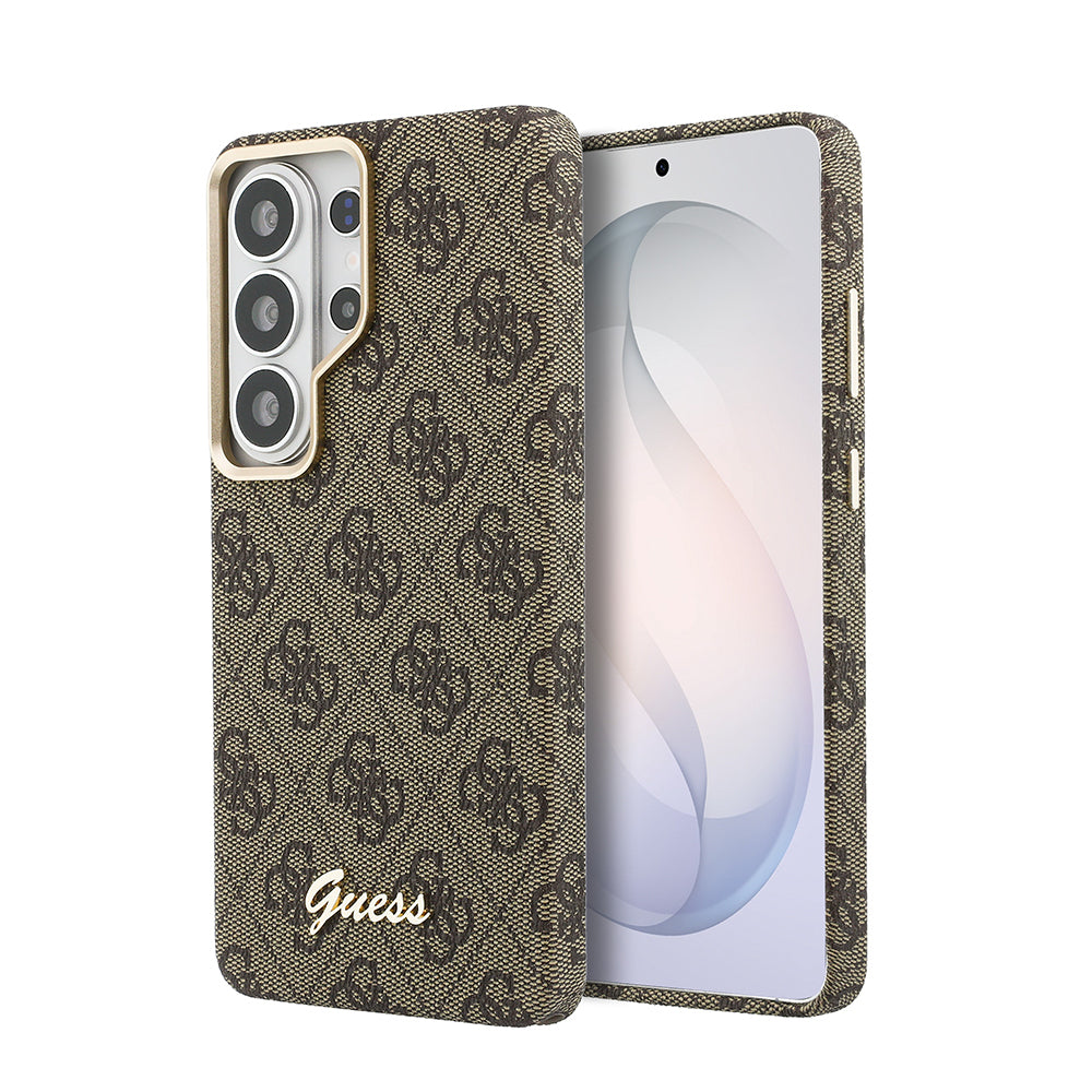 Galaxy S26 Ultra Kılıf Guess Orjinal Lisanslı M-safe Şarj Özellikli Script Yazı Logolu 4G Desenli Kapak
