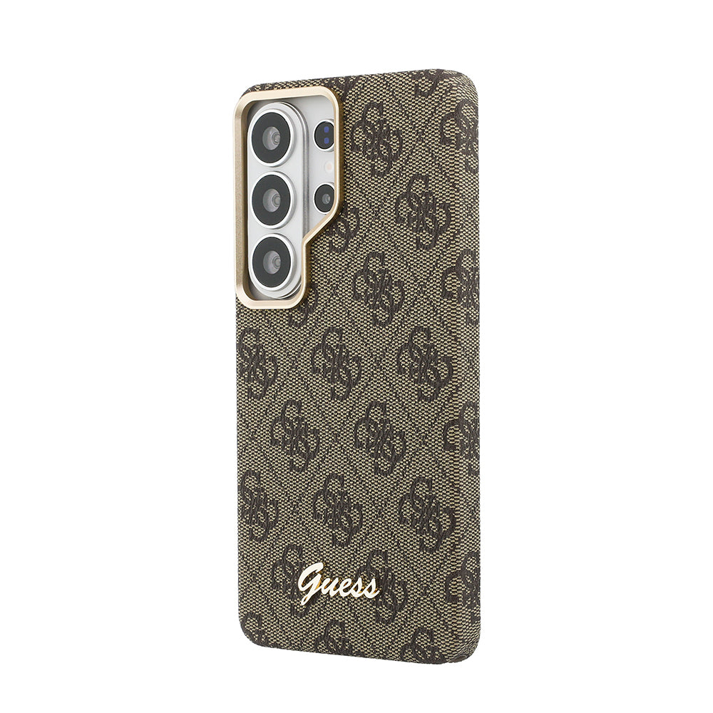 Galaxy S26 Ultra Kılıf Guess Orjinal Lisanslı M-safe Şarj Özellikli Script Yazı Logolu 4G Desenli Kapak