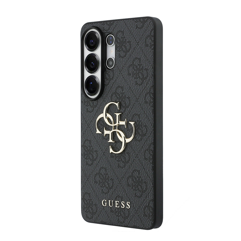 Galaxy S26 Ultra Kılıf Guess Orjinal Lisanslı PU Deri Büyük Metal Logo Dizaynlı Kapak