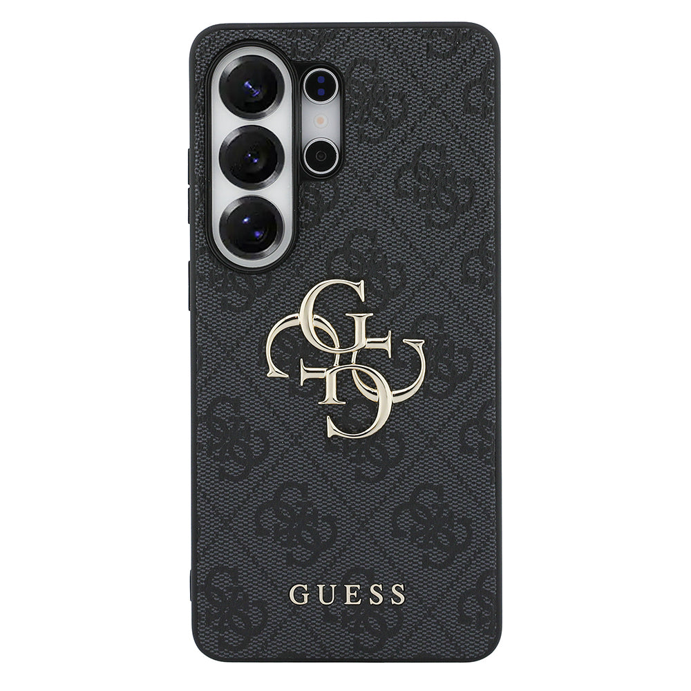 Galaxy S26 Ultra Kılıf Guess Orjinal Lisanslı PU Deri Büyük Metal Logo Dizaynlı Kapak