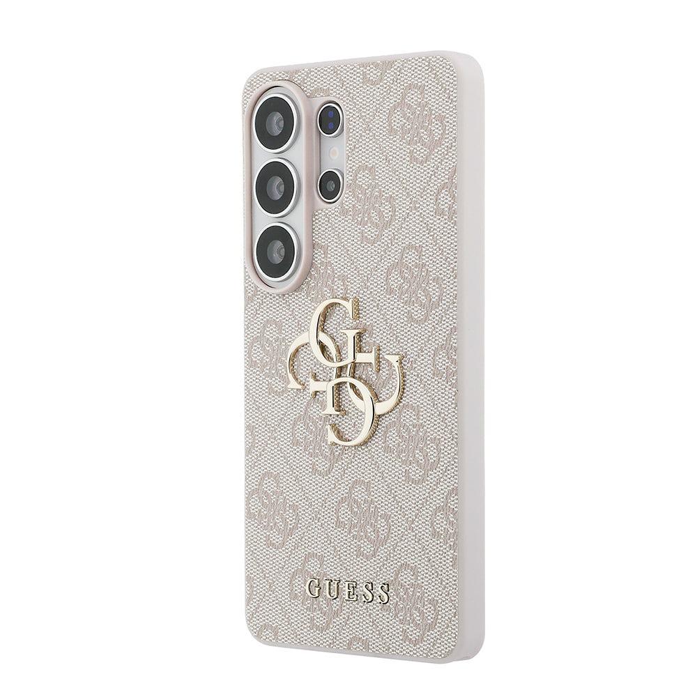 Galaxy S26 Ultra Kılıf Guess Orjinal Lisanslı PU Deri Büyük Metal Logo Dizaynlı Kapak