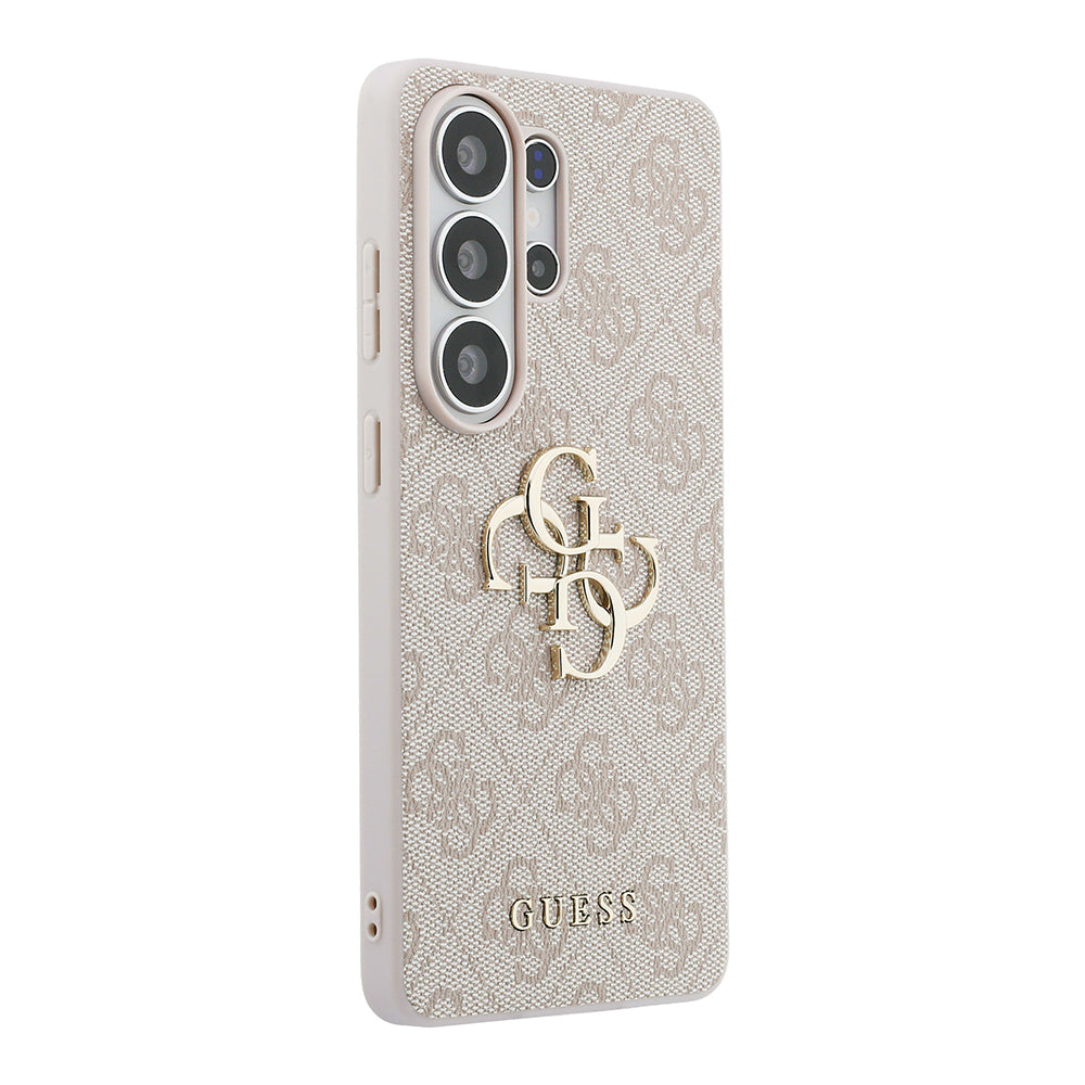 Galaxy S26 Ultra Kılıf Guess Orjinal Lisanslı PU Deri Büyük Metal Logo Dizaynlı Kapak