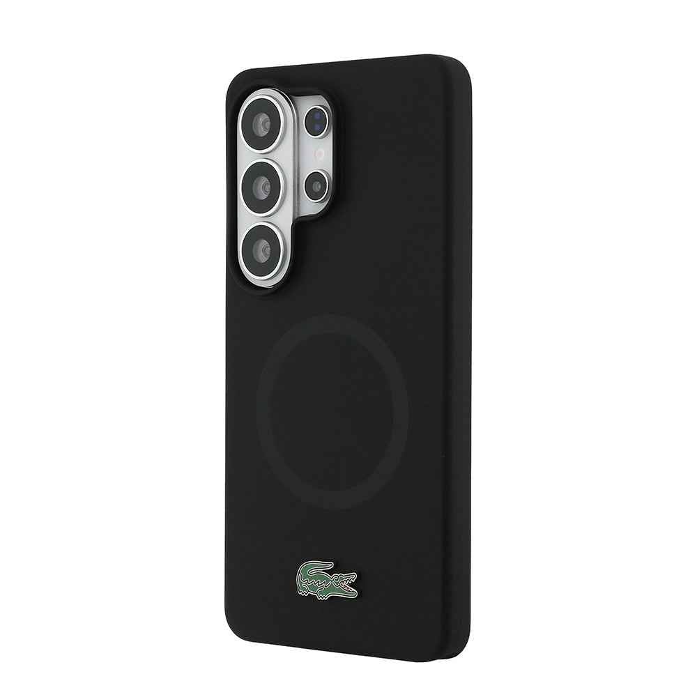 Galaxy S26 Ultra Kılıf Lacoste Orjinal Lisanslı M-safe Şarj Özellikli İkonik Logolu Metal Kamera Çerçeveli Silikon Kapak