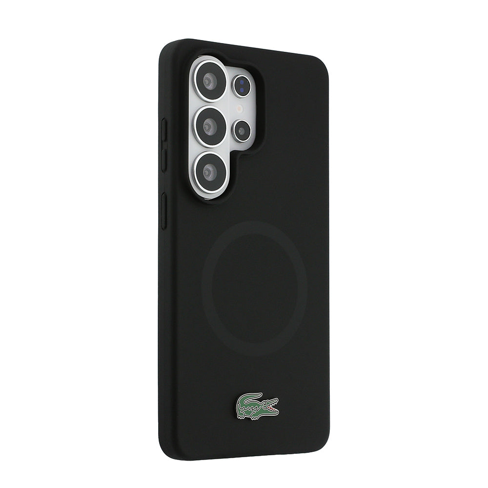 Galaxy S26 Ultra Kılıf Lacoste Orjinal Lisanslı M-safe Şarj Özellikli İkonik Logolu Metal Kamera Çerçeveli Silikon Kapak