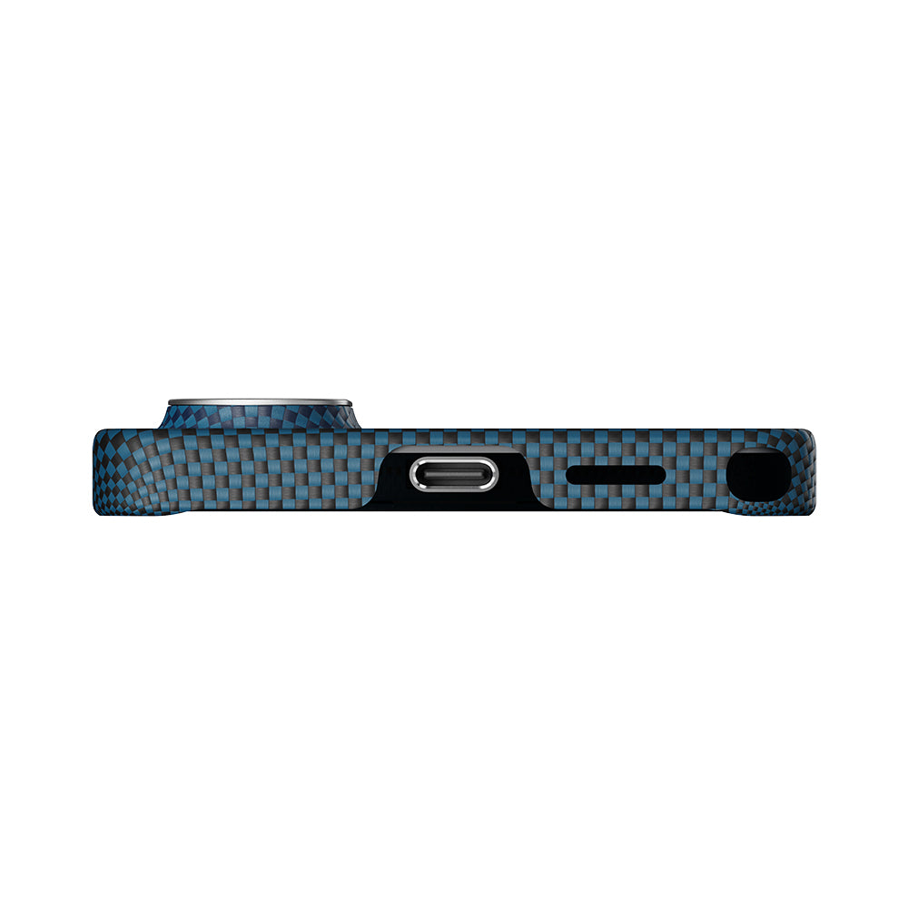 Galaxy S26 Ultra Kılıf M-safe Şarj Özellikli Aramid Karbon Fiber Pitaka Tactile Woven Sunset-Moonrise Serisi Kapak