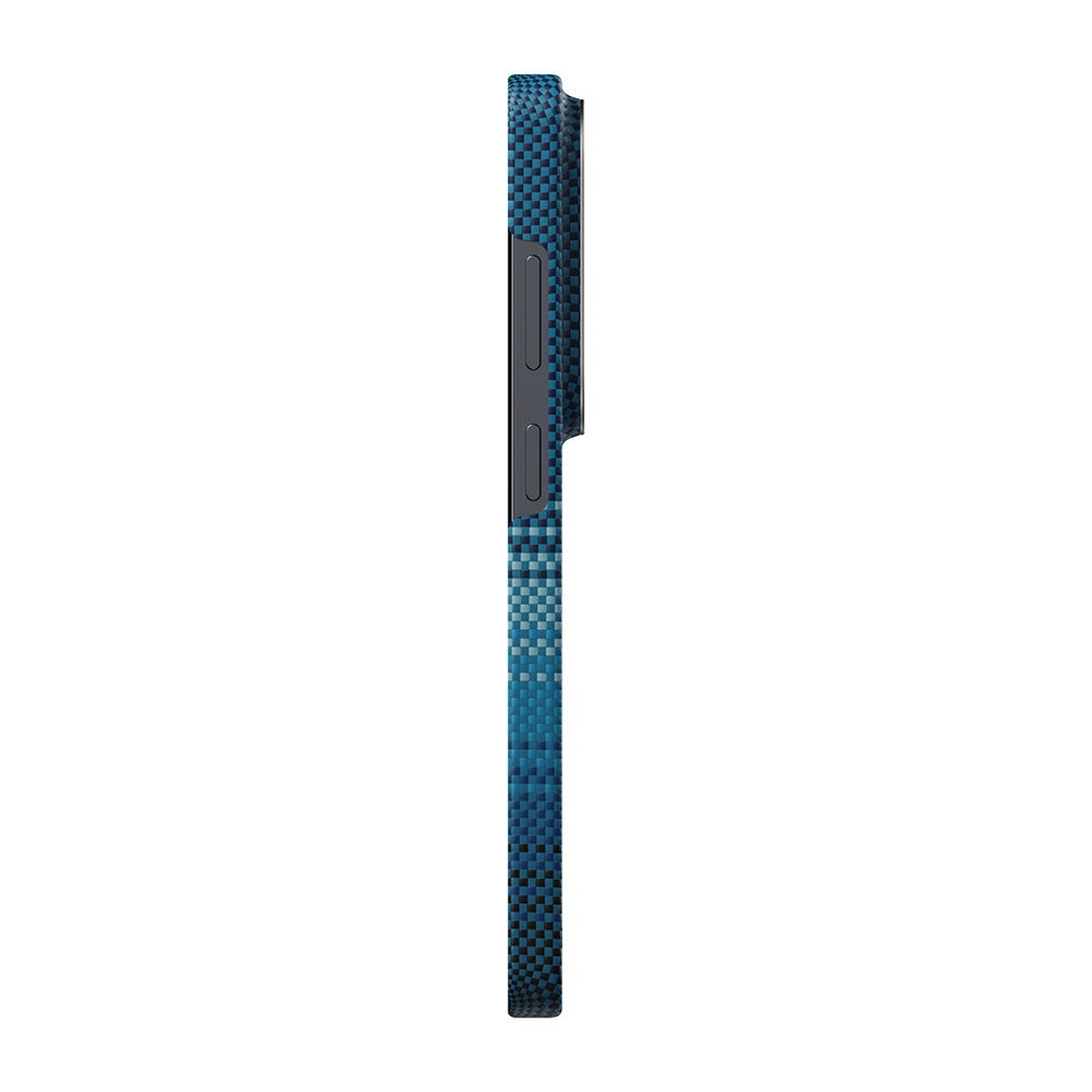 Galaxy S26 Ultra Kılıf M-safe Şarj Özellikli Aramid Karbon Fiber Pitaka Tactile Woven Sunset-Moonrise Serisi Kapak