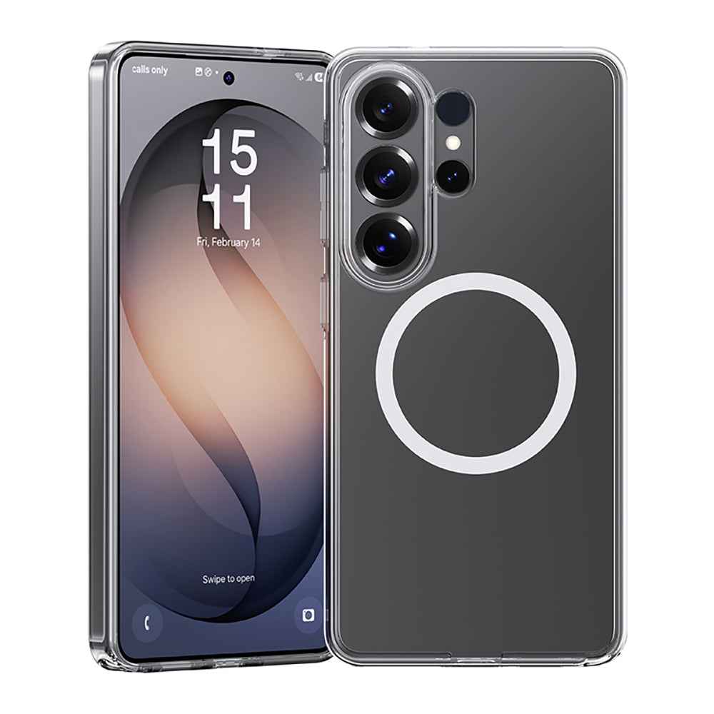 Galaxy S26 Ultra Kılıf M-safe Şarj Özellikli Benks Magnetik Crystal Serisi Şeffaf Kapak