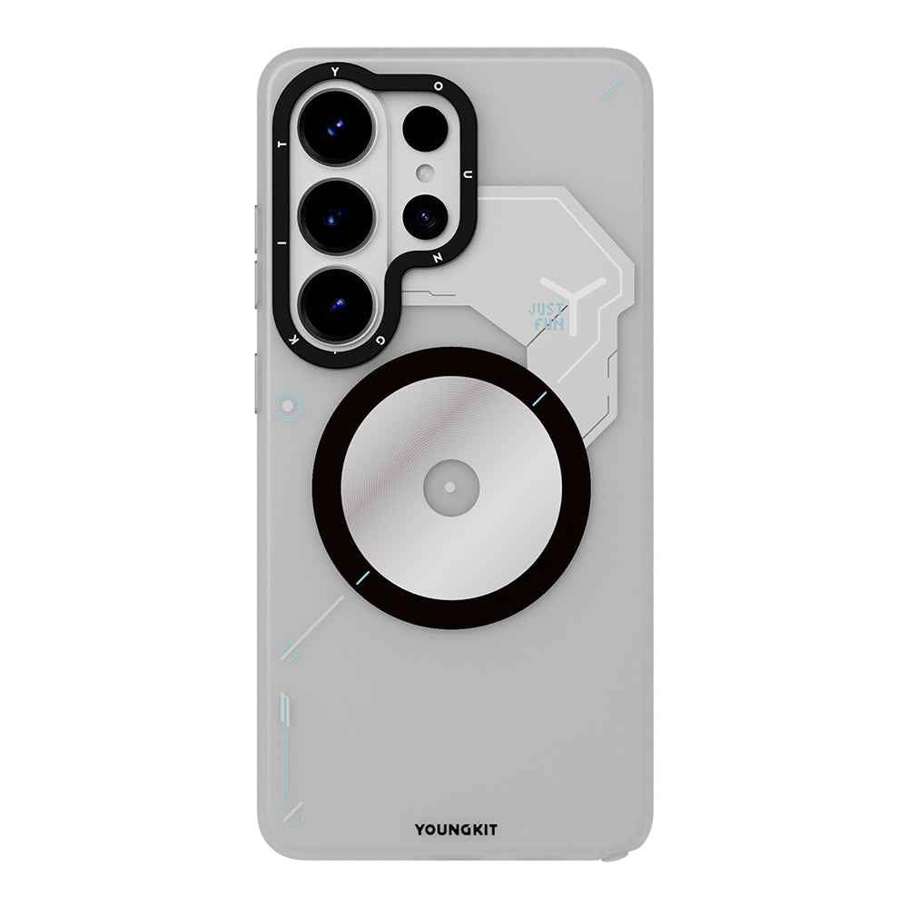 Galaxy S26 Ultra Kılıf M-safe Şarj Özellikli Disk Desenli Youngkit Disc Battle Kapak