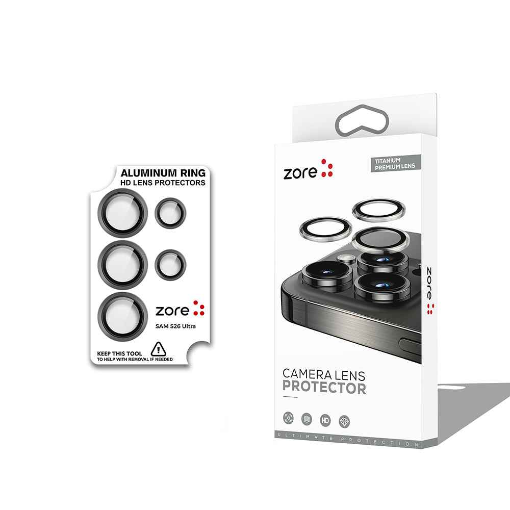 Galaxy S26 Ultra Zore CL-12 Premium Safir Parmak İzi Bırakmayan Anti-Reflective Kamera Lens Koruyucu