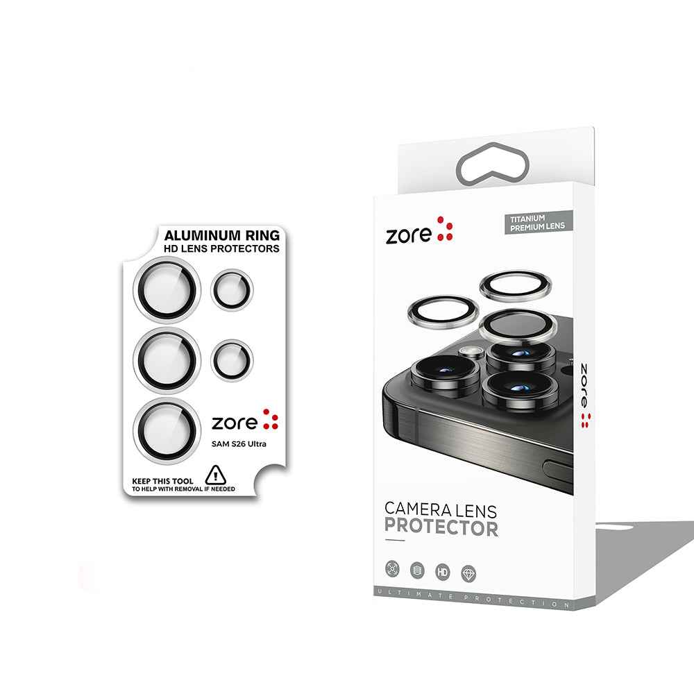 Galaxy S26 Ultra Zore CL-12 Premium Safir Parmak İzi Bırakmayan Anti-Reflective Kamera Lens Koruyucu