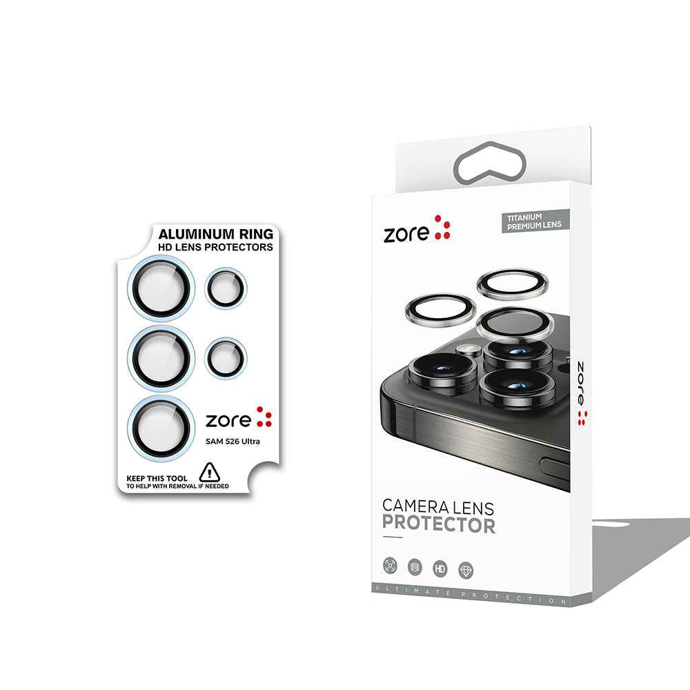 Galaxy S26 Ultra Zore CL-12 Premium Safir Parmak İzi Bırakmayan Anti-Reflective Kamera Lens Koruyucu