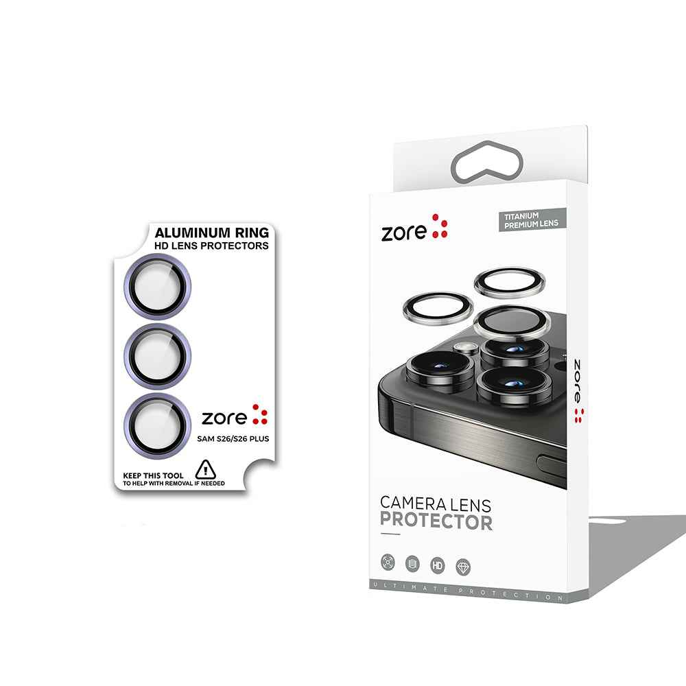Galaxy S26 Zore CL-12 Premium Safir Parmak İzi Bırakmayan Anti-Reflective Kamera Lens Koruyucu