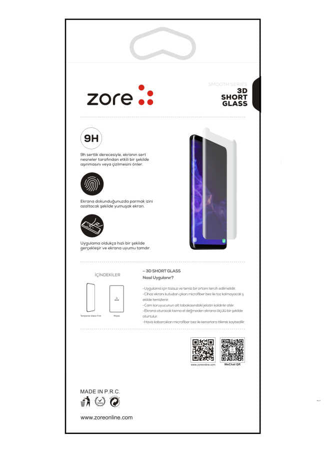 Galaxy S8 Zore 3D Short Glass Ekran Koruyucu