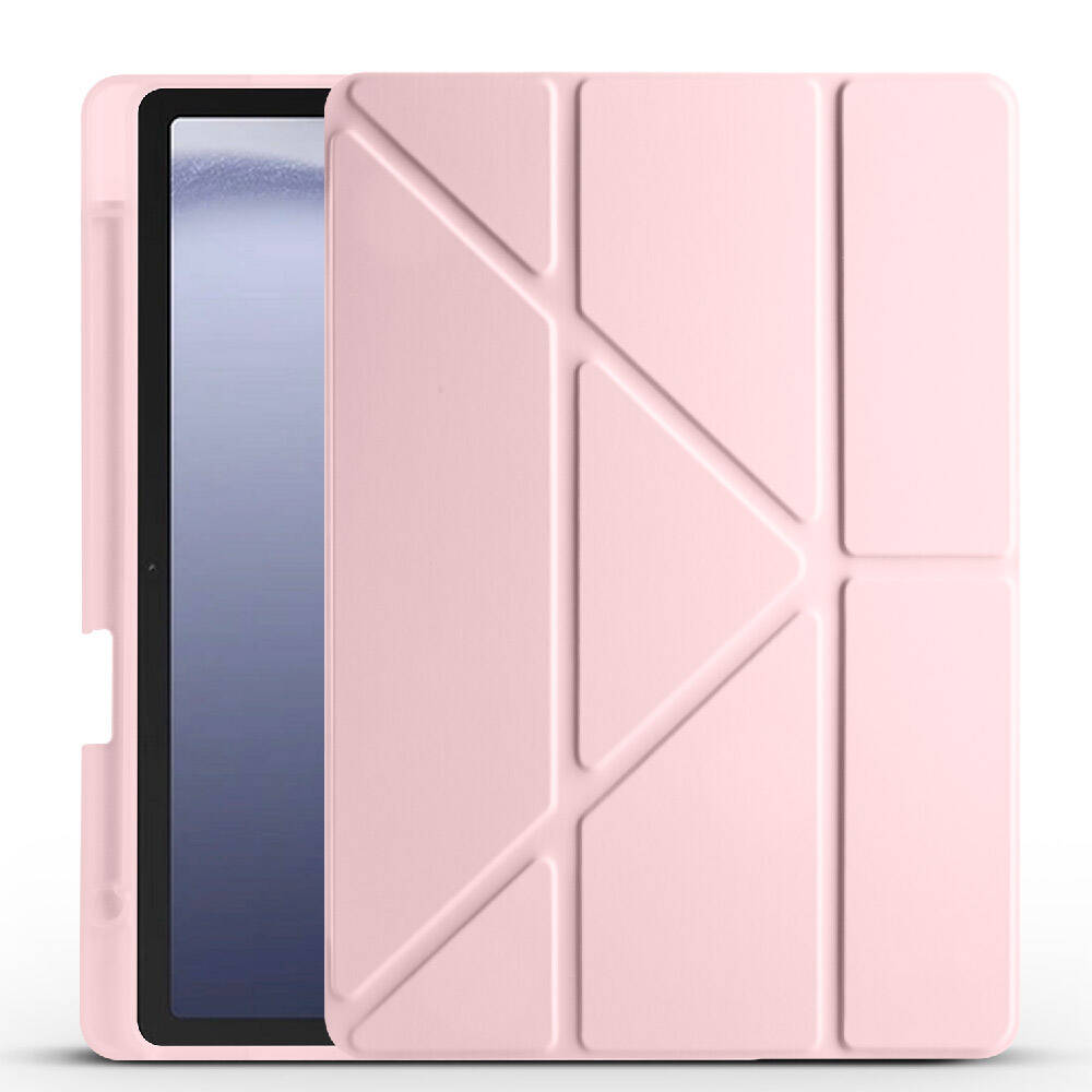 Galaxy Tab A11 Kılıf Zore Tri Folding Kalem Bölmeli Standlı Kılıf