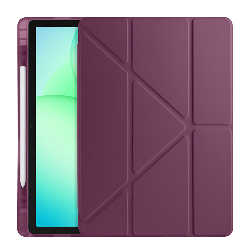 Galaxy Tab A11 Kılıf Zore Tri Folding Kalem Bölmeli Standlı Kılıf