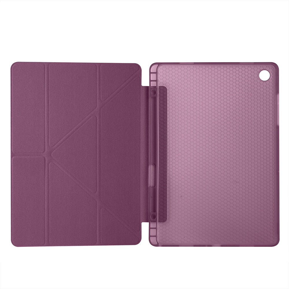 Galaxy Tab A11 Kılıf Zore Tri Folding Kalem Bölmeli Standlı Kılıf