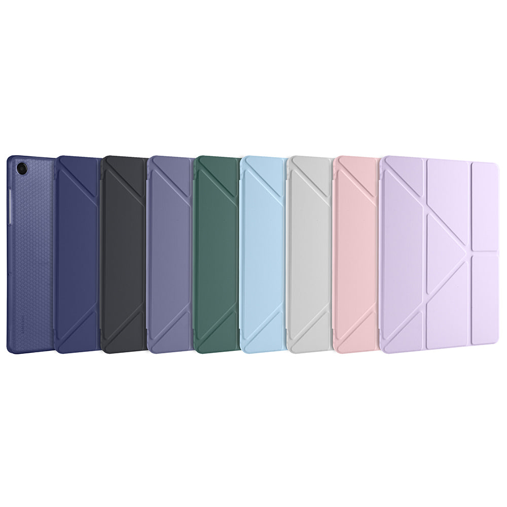 Galaxy Tab A11 Plus Kılıf Zore Tri Folding Kalem Bölmeli Standlı Kılıf