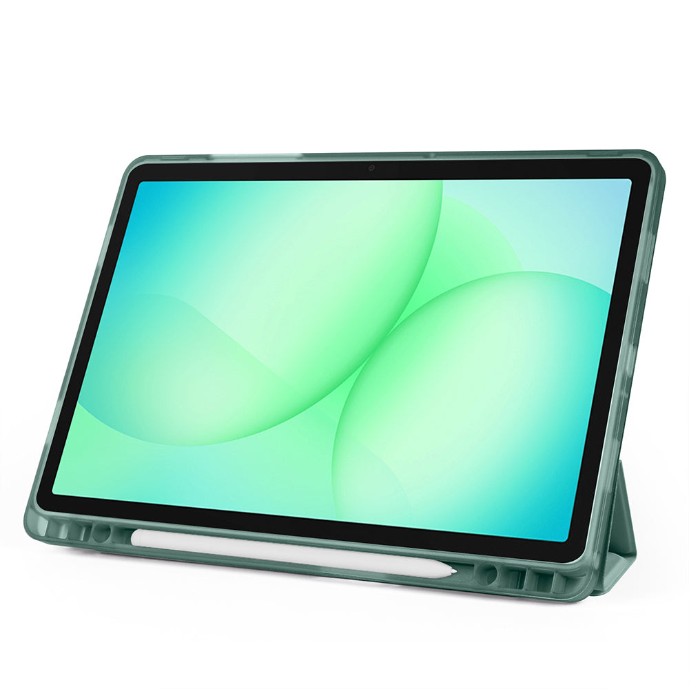 Galaxy Tab A11 Plus Kılıf Zore Tri Folding Kalem Bölmeli Standlı Kılıf