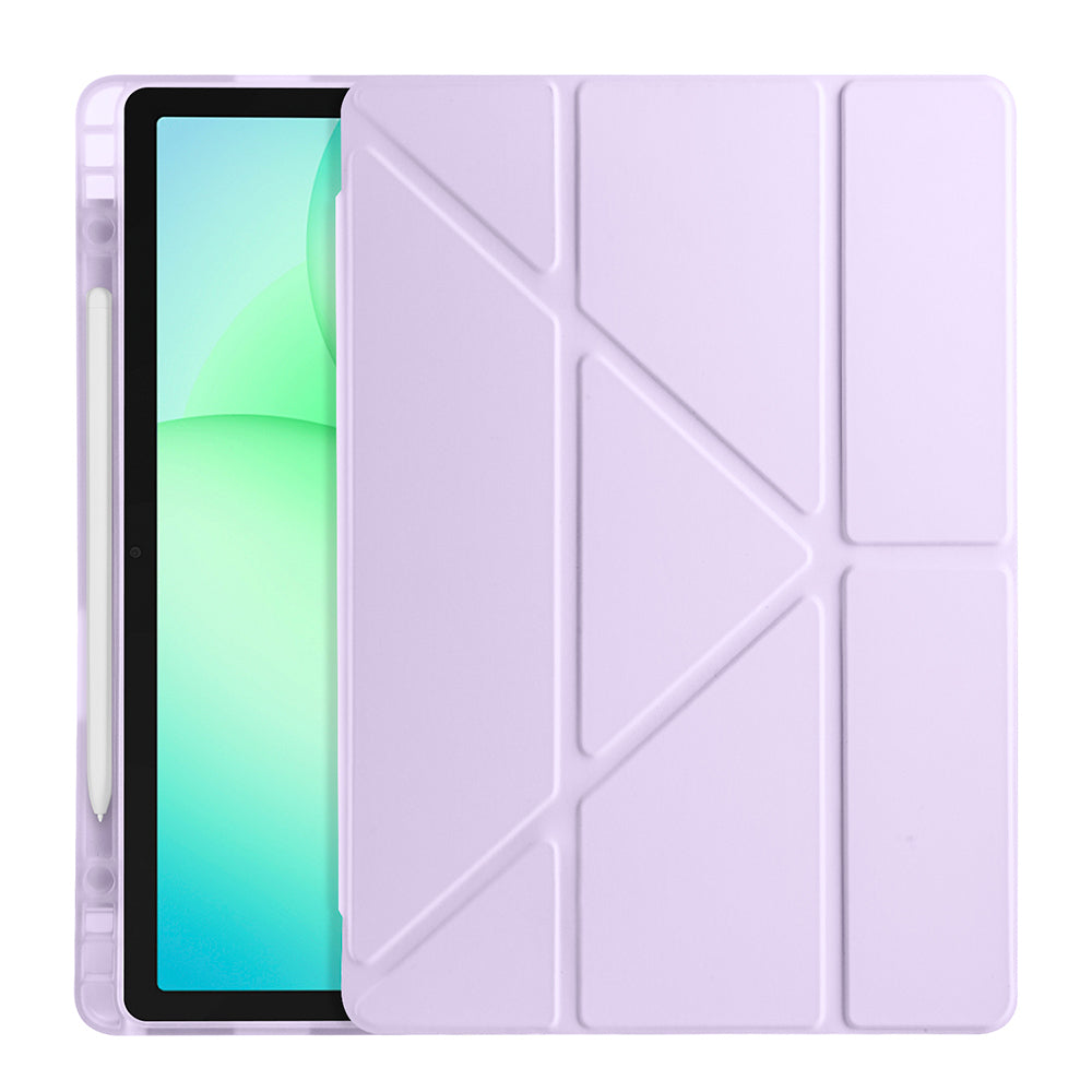 Galaxy Tab A11 Plus Kılıf Zore Tri Folding Kalem Bölmeli Standlı Kılıf