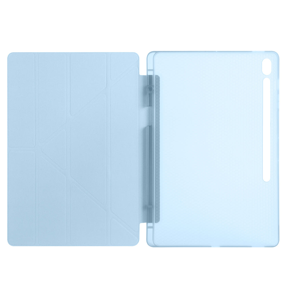 Galaxy Tab S10 FE Plus Kılıf Zore Tri Folding Kalem Bölmeli Standlı Kılıf