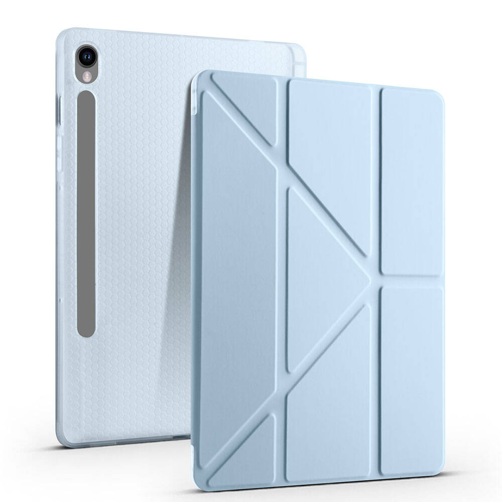 Galaxy Tab S10 Lite Kılıf Zore Tri Folding Kalem Bölmeli Standlı Kılıf