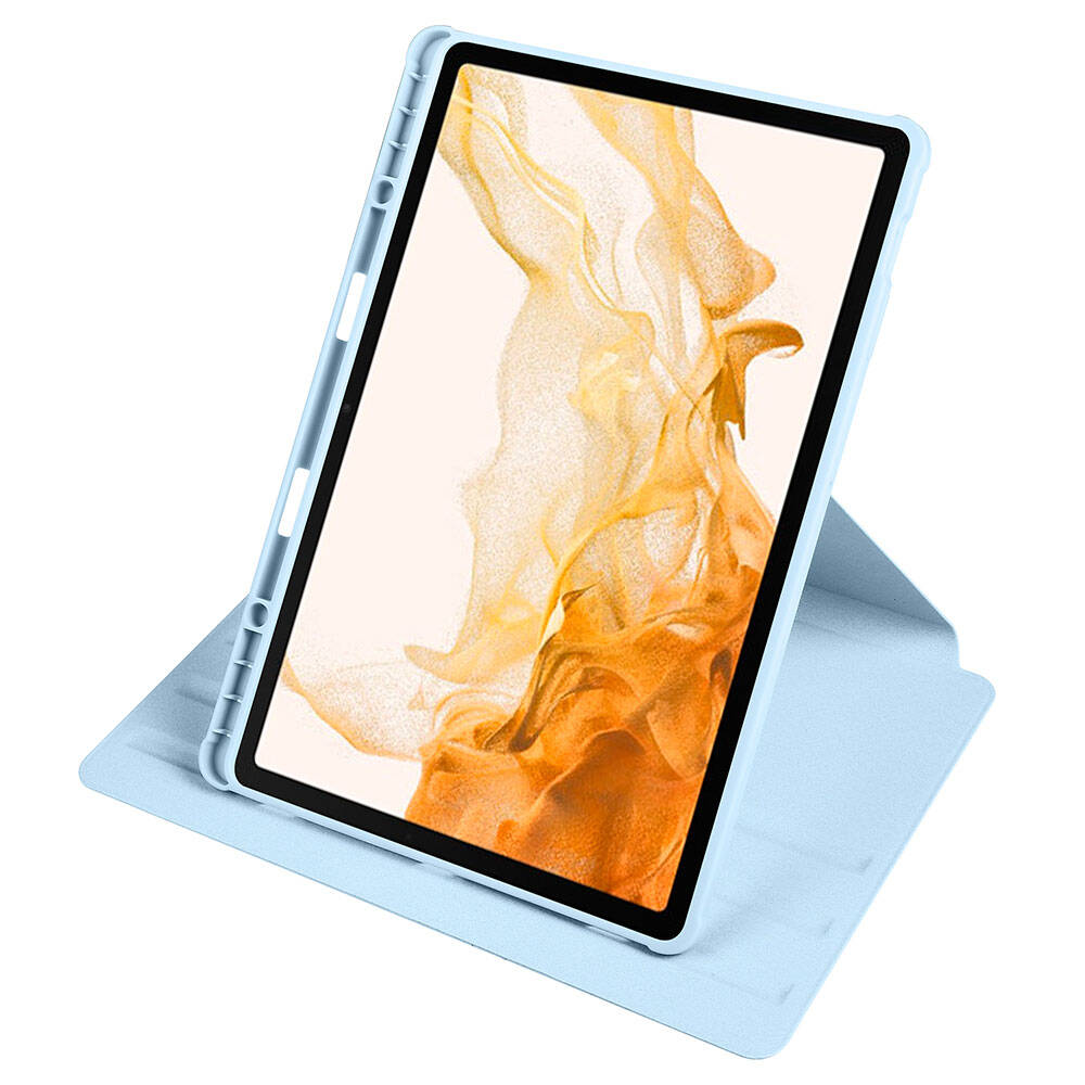 Galaxy Tab S10 Plus Kılıf Zore Termik Kalem Bölmeli Dönebilen Standlı Kılıf