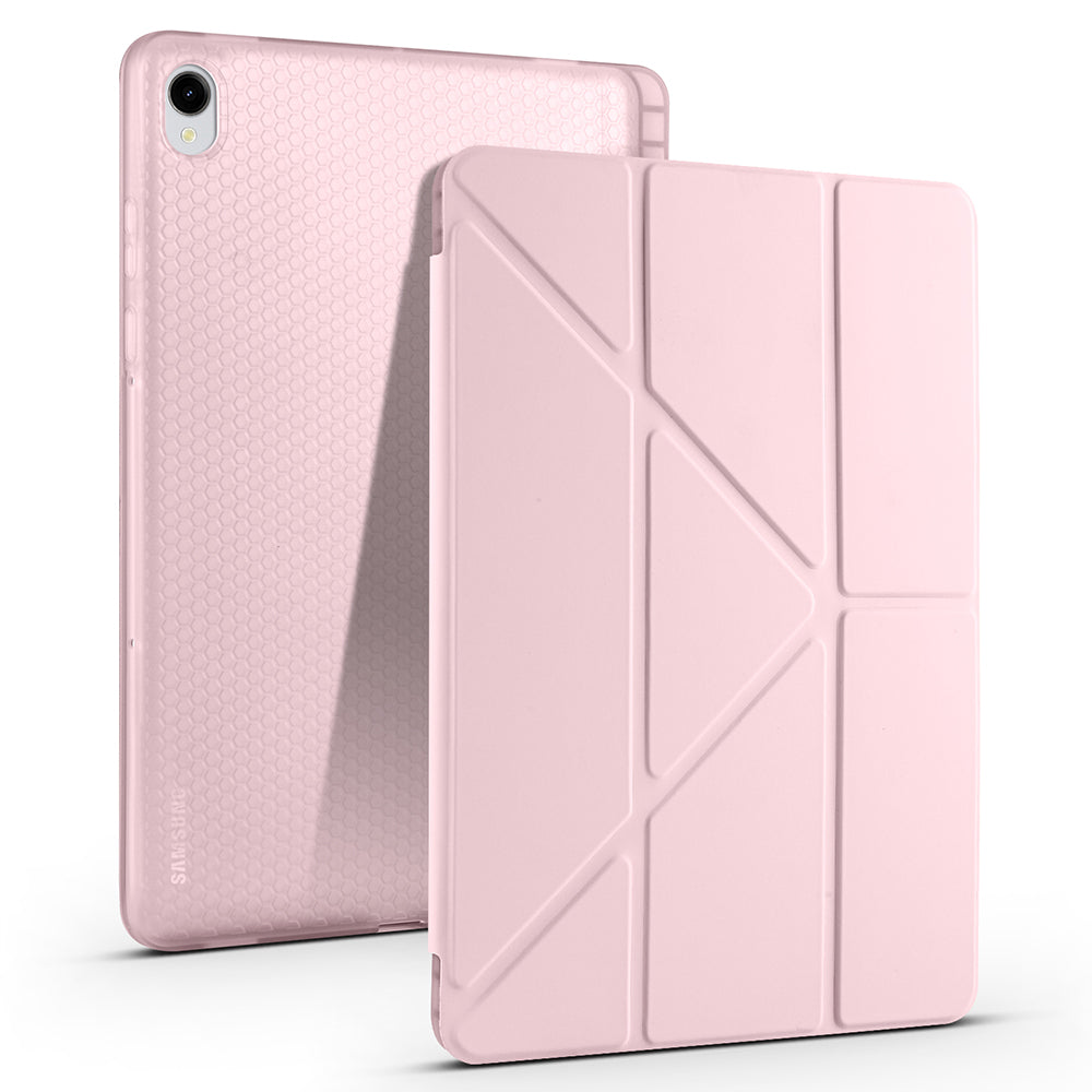 Galaxy Tab S11 Kılıf Zore Tri Folding Kalem Bölmeli Standlı Kılıf