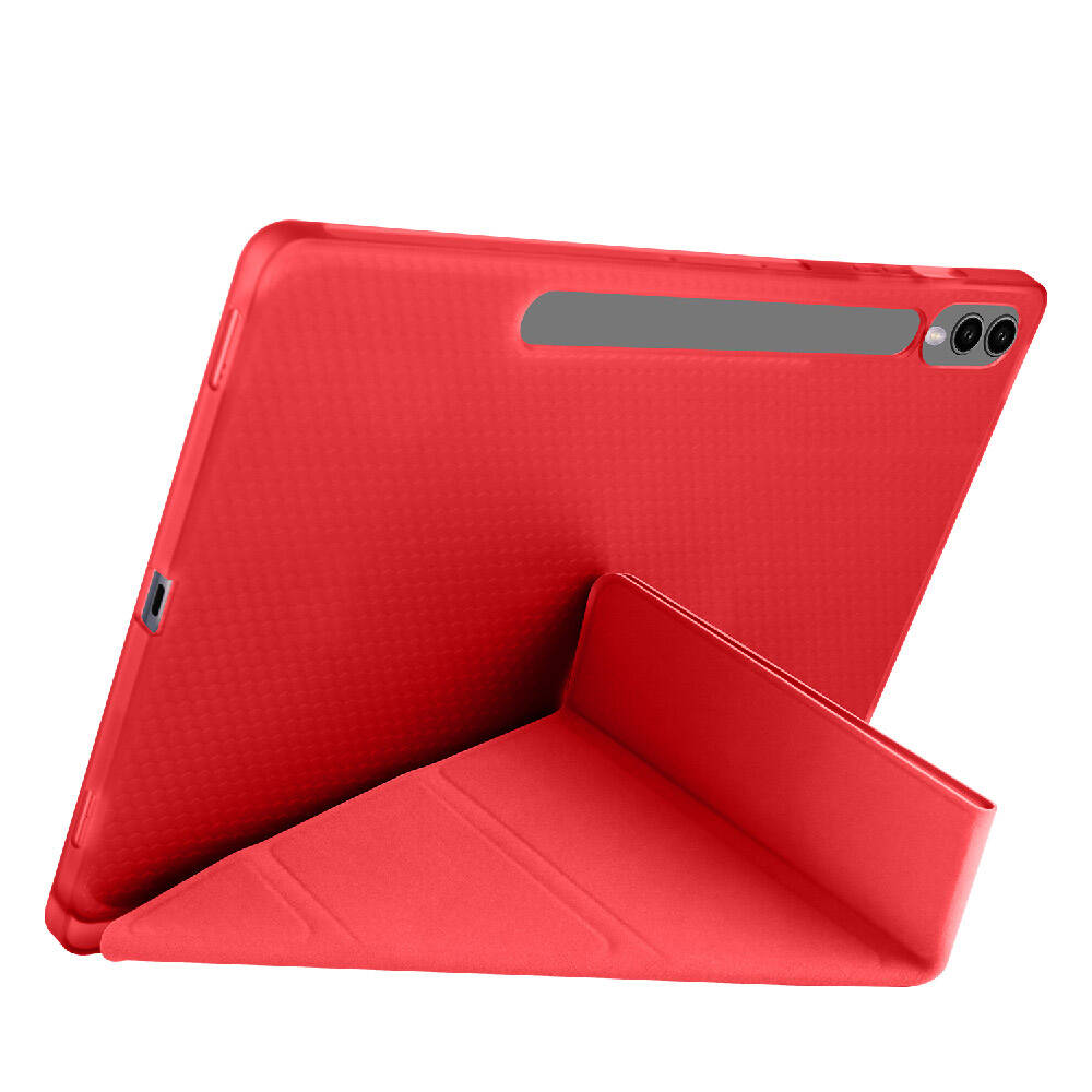 Galaxy Tab S9 Plus Kılıf Zore Tri Folding Kalem Bölmeli Standlı Kılıf