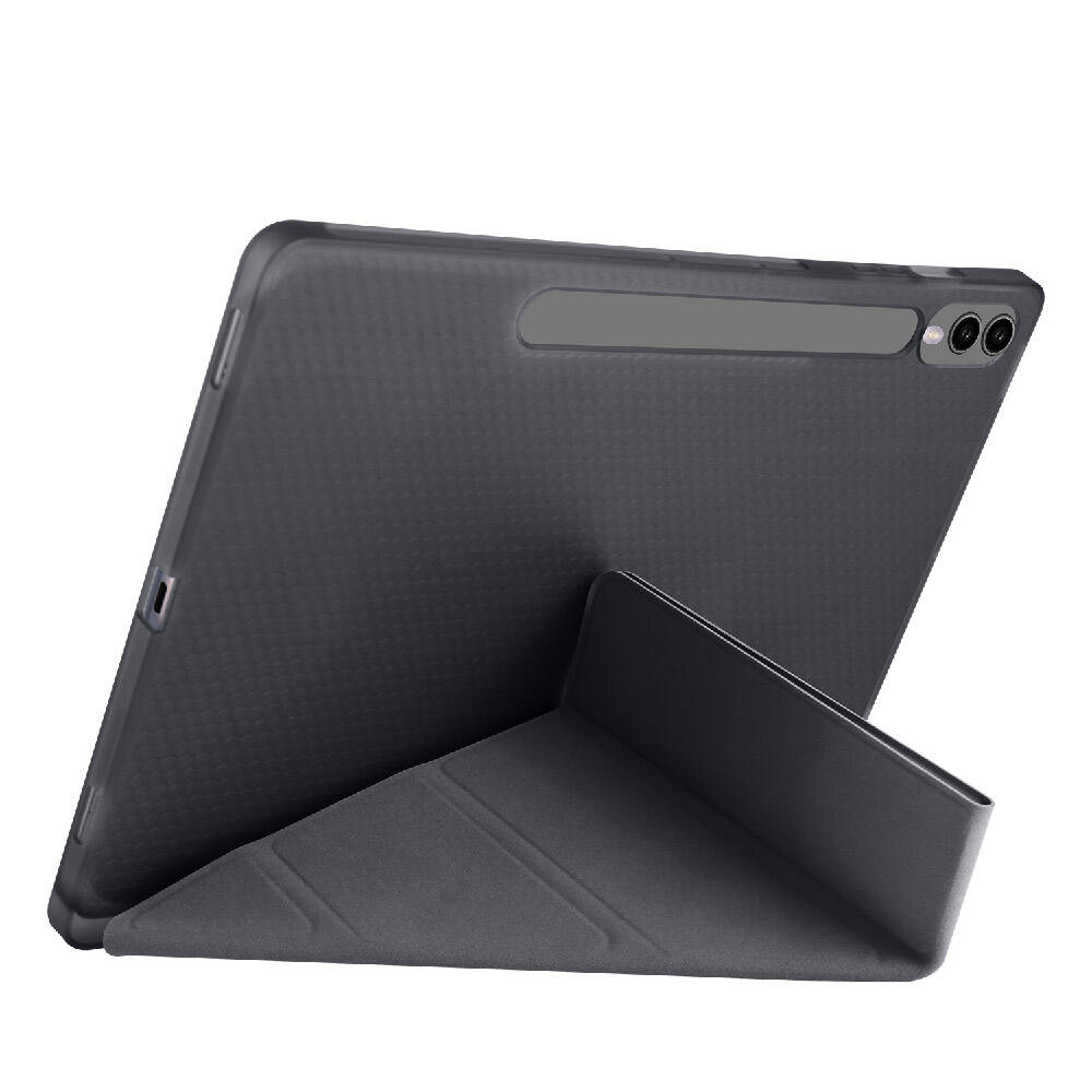 Galaxy Tab S9 Plus Kılıf Zore Tri Folding Kalem Bölmeli Standlı Kılıf