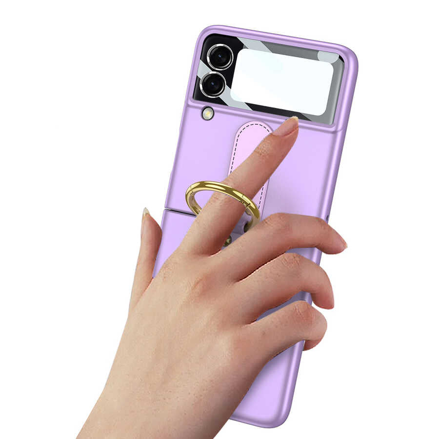 Galaxy Z Flip 3 Kılıf Zore Flip Ring Kıpta Kapak