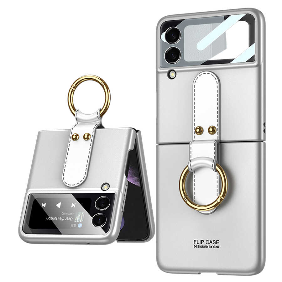Galaxy Z Flip 3 Kılıf Zore Flip Ring Kıpta Kapak