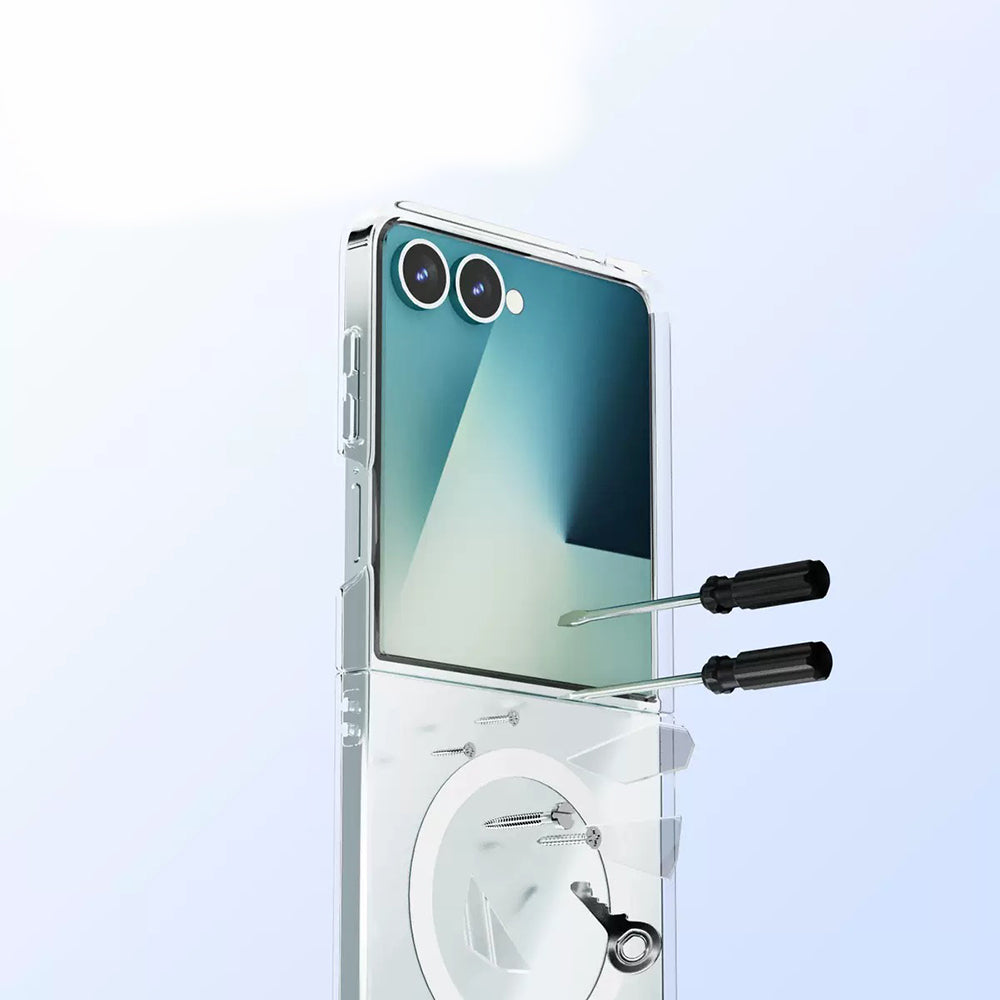 Galaxy Z Flip 7 Kılıf Kamera Korumalı M-safe Sert PC Zore Porto Kapak