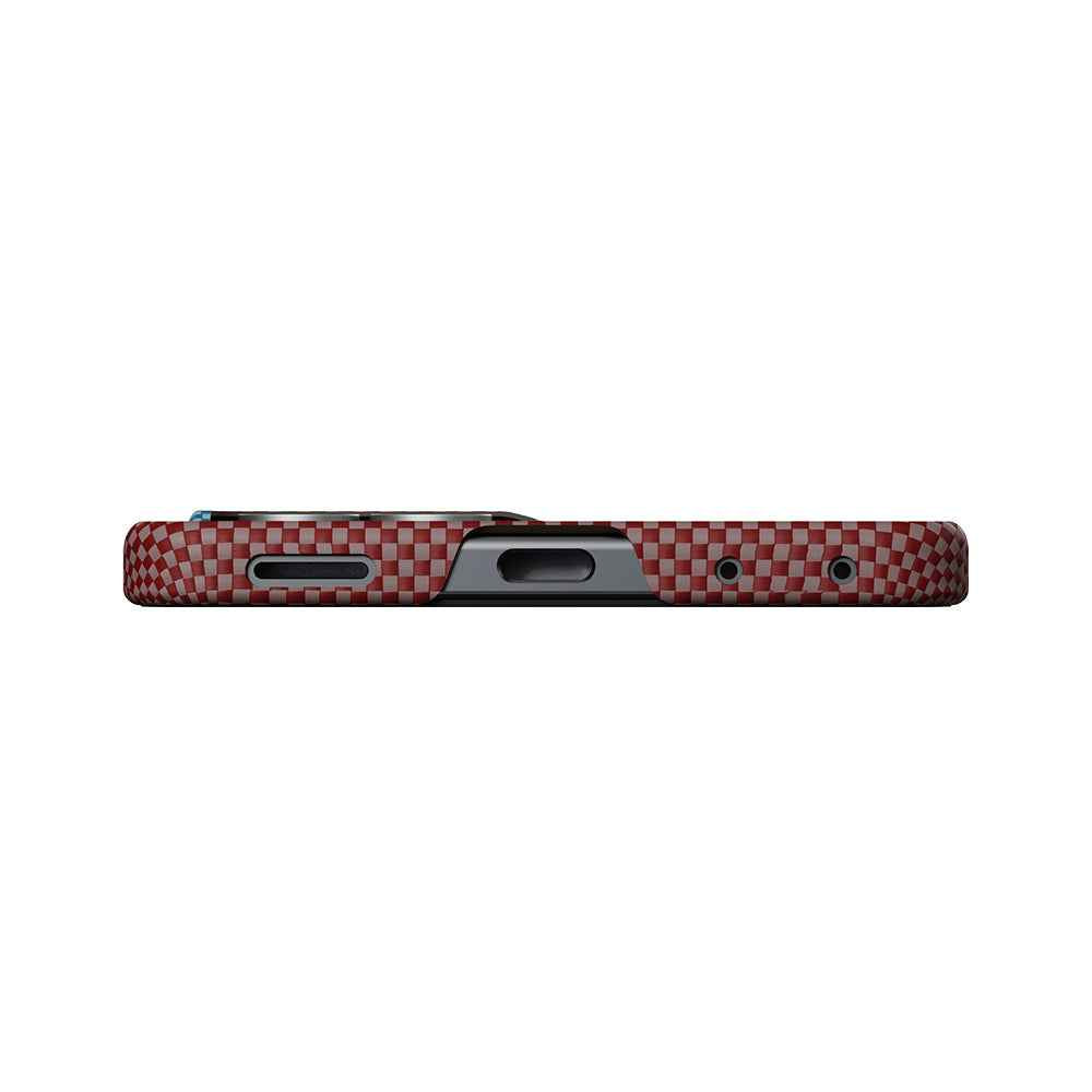 Galaxy Z Flip 8 Kılıf M-safe Şarj Özellikli Aramid Karbon Fiber Pitaka Sunset 2.0 California Dream Serisi Kapak