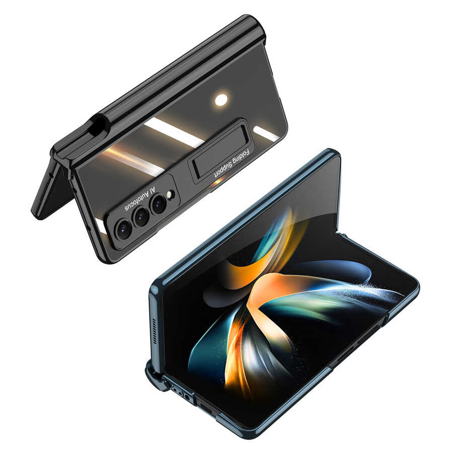 Galaxy Z Fold 4 Kılıf Zore Kıpta Standlı Kalem Bölmeli Kapak