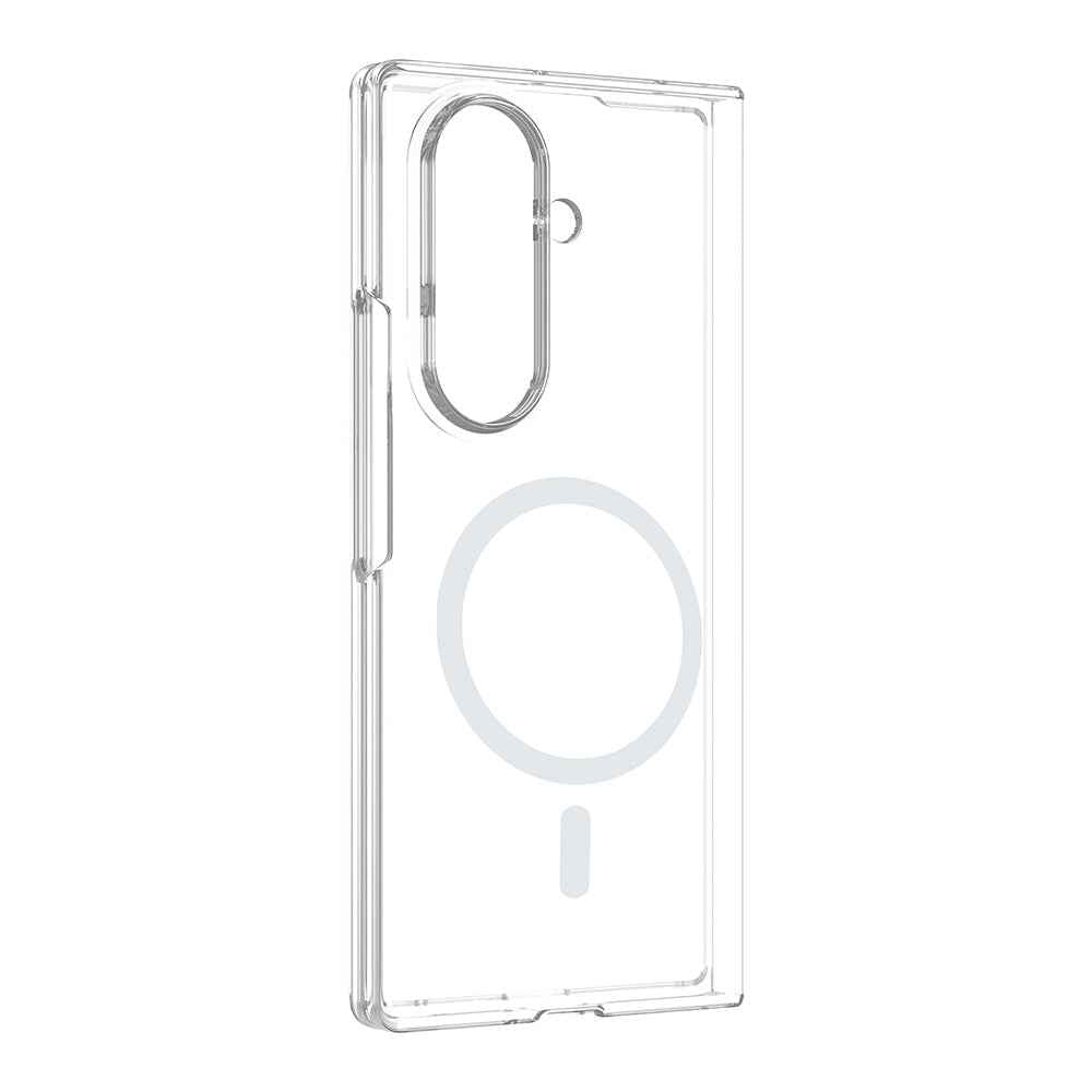 Galaxy Z Fold 6 Kamera Korumalı M-Safe Şarj Özellikli Şeffaf Zore London Sert PC Kapak