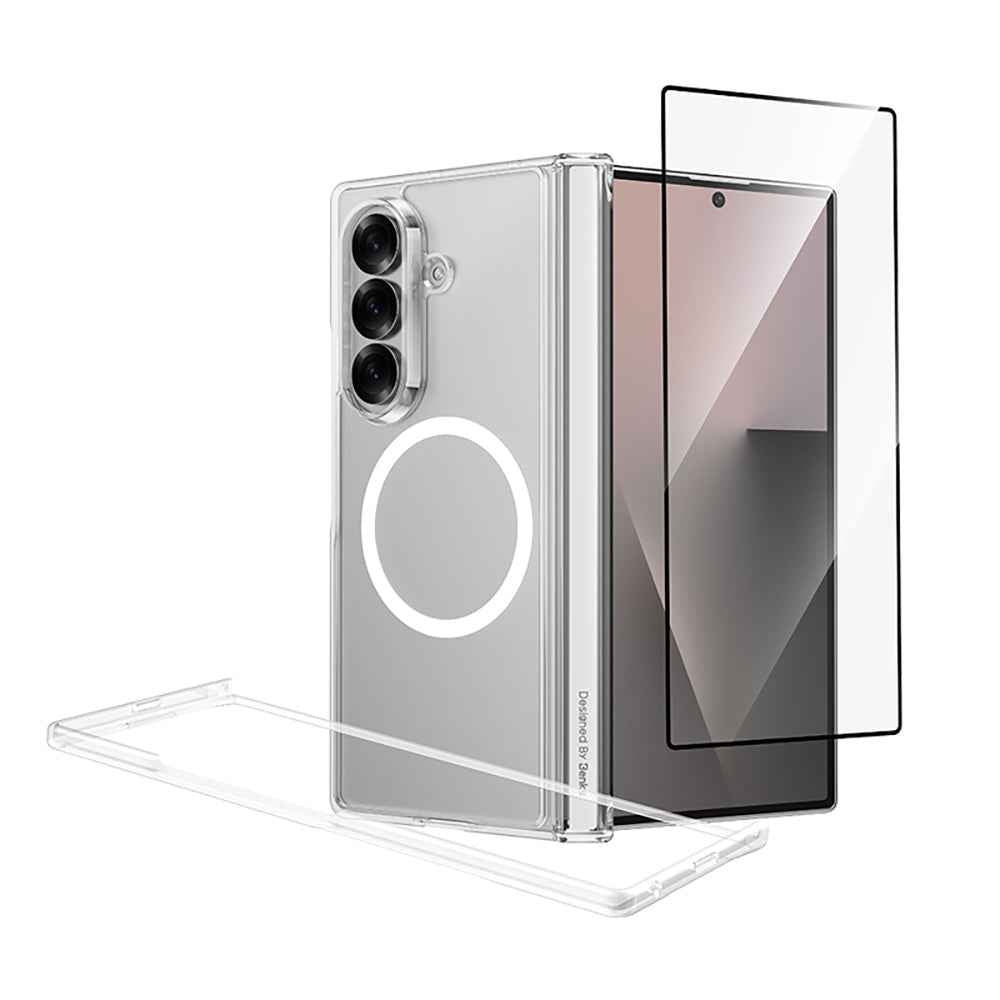 Galaxy Z Fold 7 Benks Crystal Grand Combo Üçlü Aksesuar Seti (Ön Arka Şeffaf Kapak + Ekran Koruyucu)