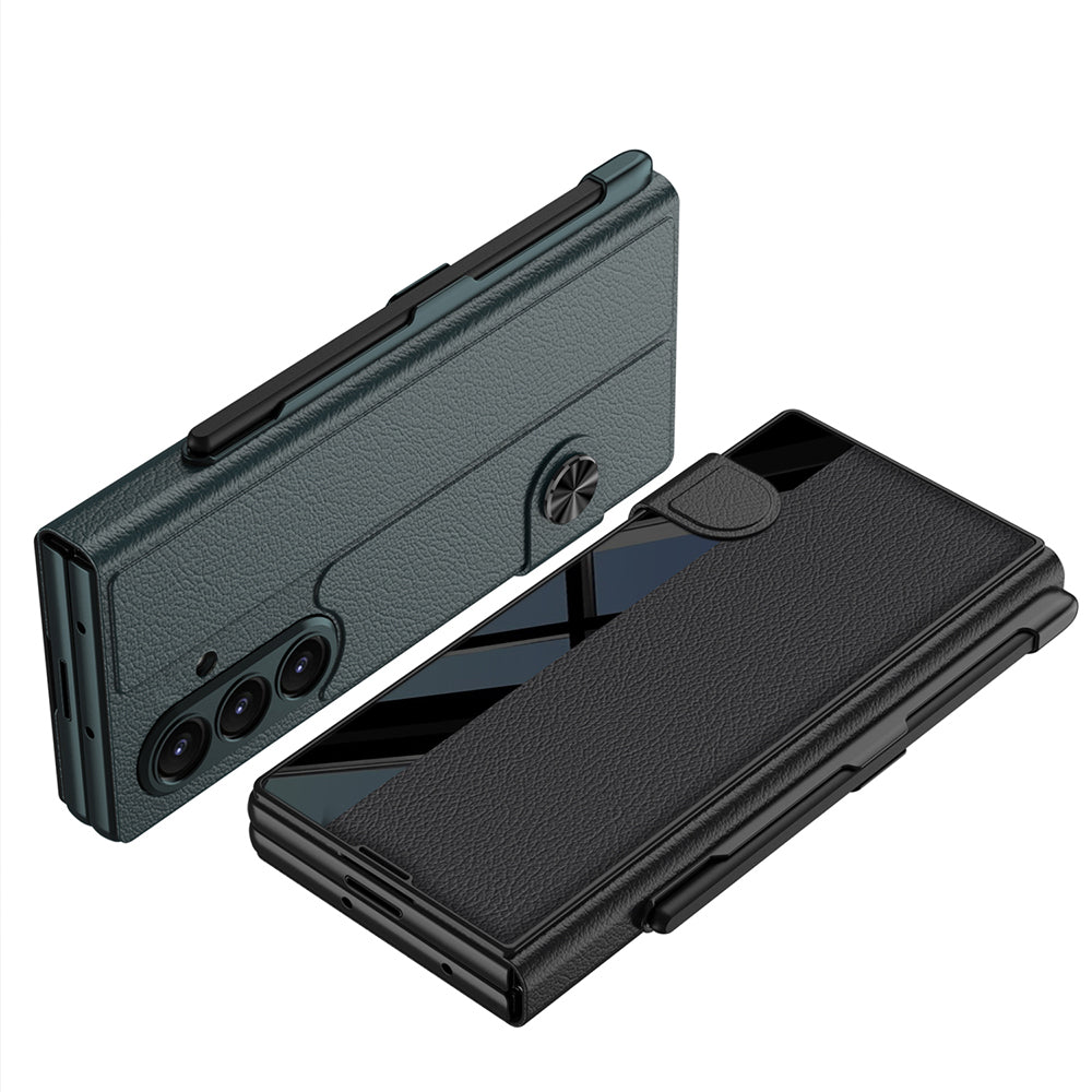 Galaxy Z Fold 7 Kılıf Kamera Korumalı Zore Kıpta Aynalı Kalem Bölmeli Fest Kapak