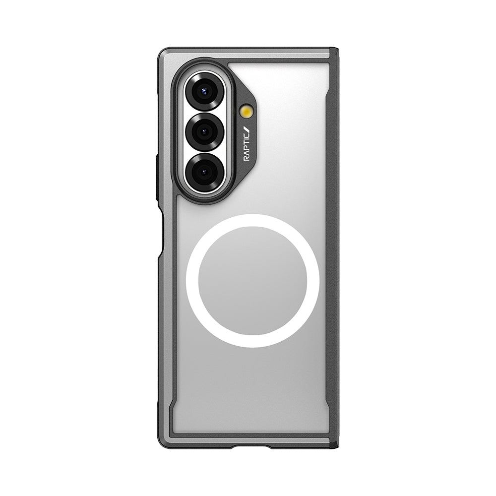 Galaxy Z Fold 7 Kılıf M-safe Şarj Özellikli Airbagli Raptic Shield Serisi Şeffaf Arka Yüzey Kapak