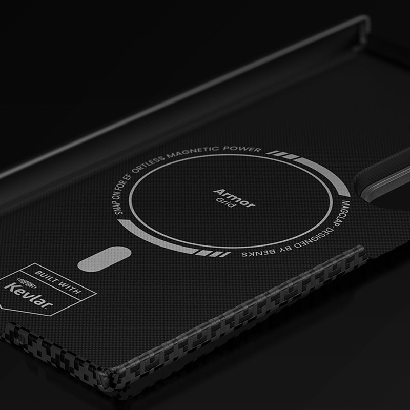 Galaxy Z Fold 7 Kılıf M-Safe Şarj Özellikli Benks ArmorAir ArmorGrid Serisi Kevlar Kapak