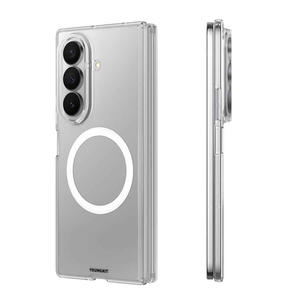 Galaxy Z Fold 7 Kılıf M-safe Şarj Özellikli Youngkit Clear Serisi Kapak