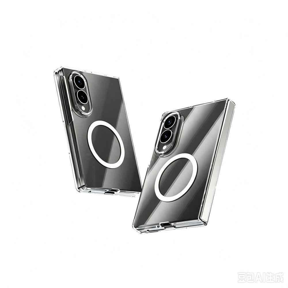 Galaxy Z Fold 8 Kamera Korumalı M-Safe Şarj Özellikli Şeffaf Zore London Sert PC Kapak