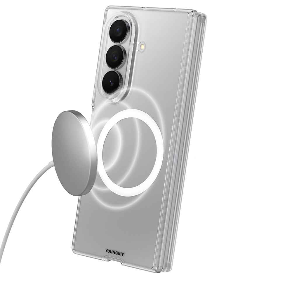 Galaxy Z Fold 8 Kılıf M-safe Şarj Özellikli Youngkit Clear Serisi Kapak