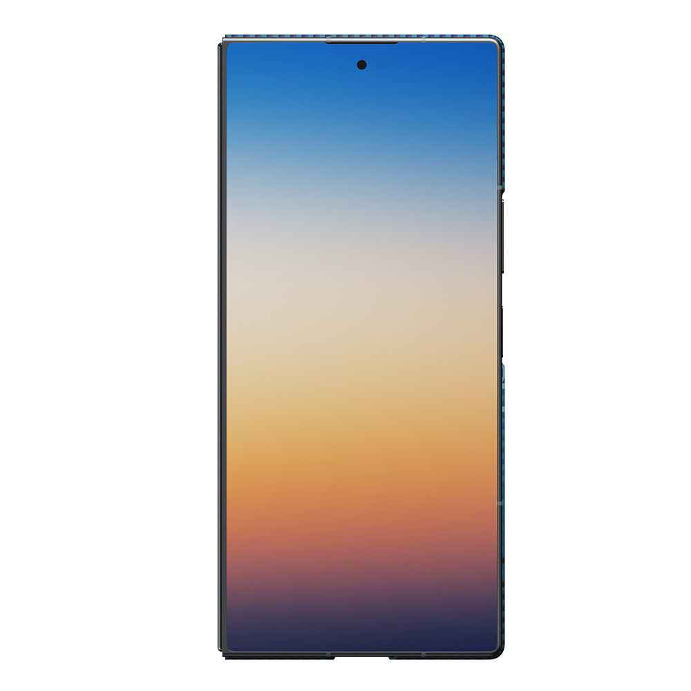 Galaxy Z Fold 8 Ultra Kılıf M-safe Şarj Özellikli Aramid Karbon Fiber Pitaka Tactile Woven Sunset-Moonrise Serisi Kapak