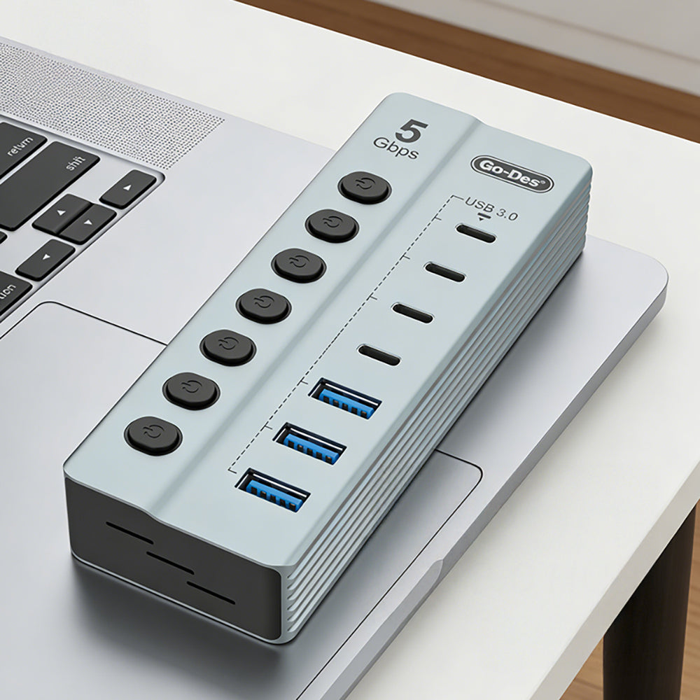 Go Des GD-9212 7 in 1 Çoklu Type-C ve USB Hub