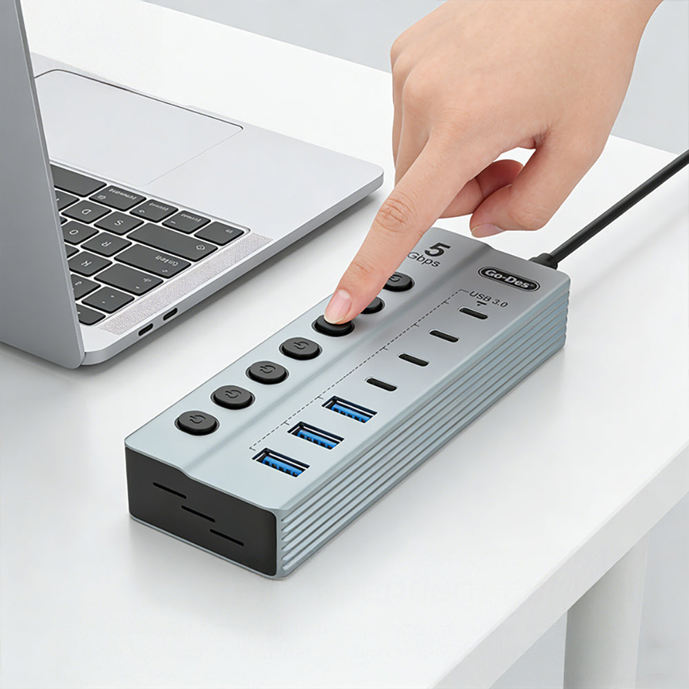 Go Des GD-9212 7 in 1 Çoklu Type-C ve USB Hub