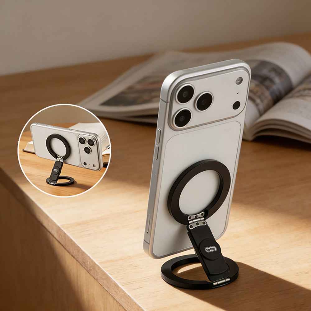 Go Des GD-G067 Ayarlanabilir Katlanabilir Stres Çarkı Tasarımlı Magnetik Telefon Standı