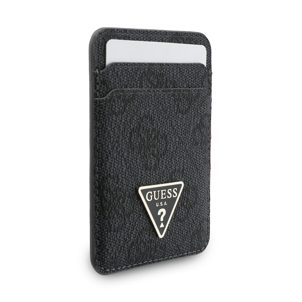 Guess Orjinal Lisanslı 2in1 Bilek Askı İpli 4G Desenli Metal Üçgen Logolu Magnetik Kartlık
