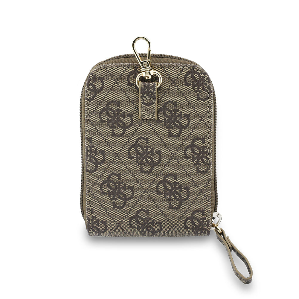Guess Orjinal Lisanslı 4G Desenli Büyük Metal Logolu Omuz Askılı Purse El Çantası