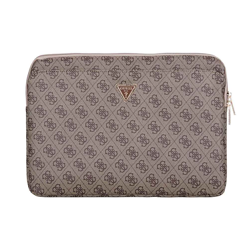 Guess Orjinal Lisanslı 4G Desenli Üçgen Logolu 14 inç Laptop Çantası