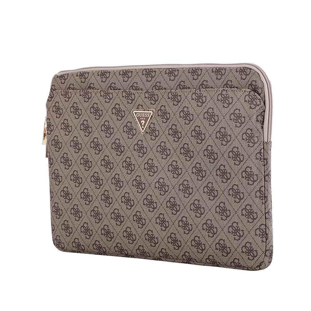 Guess Orjinal Lisanslı 4G Desenli Üçgen Logolu 14 inç Laptop Çantası